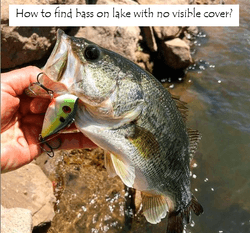 How do I find bass on a lake with no visible cover?